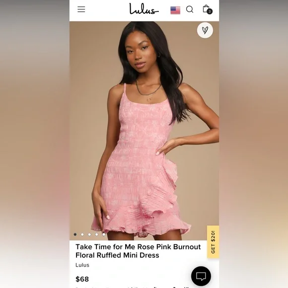 LULUS ruffle mini dress